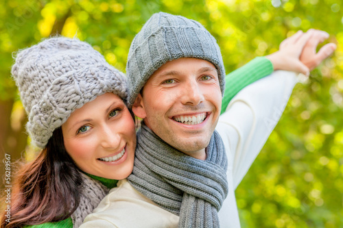 Photo: happy autumn couple happy autumn couple