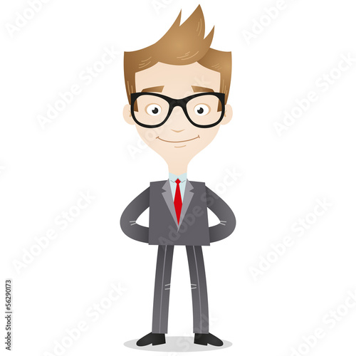 Vector: Businessman, standing, confident, Businessman, standing, confident,