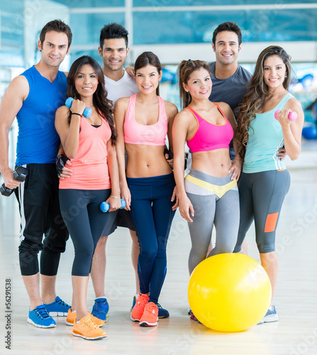 Photo: Group of people at the gym Group of people at the gym