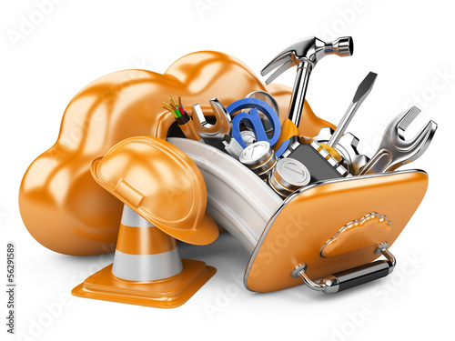 Illustration: Recovery concept with cloud computing Recovery concept with cloud computing