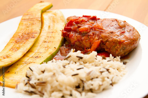 Photo: Chicken with vegetables and rice Chicken with vegetables and rice