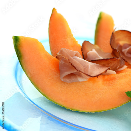 Photo: Melone mit Räucherschinken Melone mit Räucherschinken