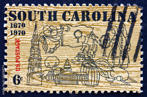 Photo: Postage stamp USA 1979 Symbols of South Carolina Postage stamp USA 1979 Symbols of South Carolina