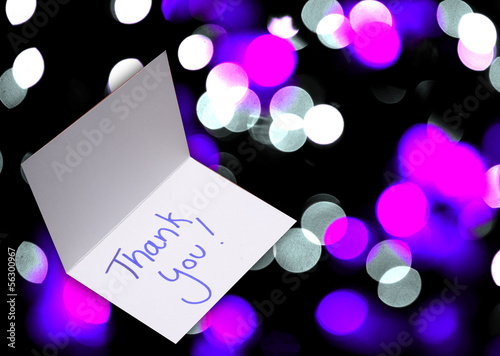 Photo: thank you card on abstract background thank you card on abstract background
