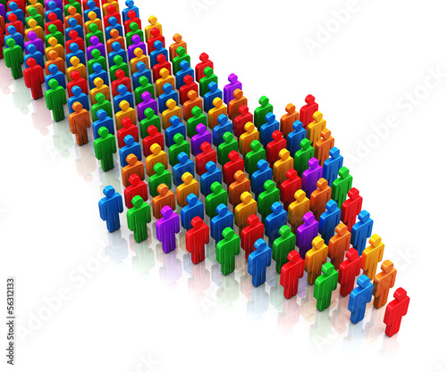 Illustration: Social communication and teamwork concept Social communication and teamwork concept
