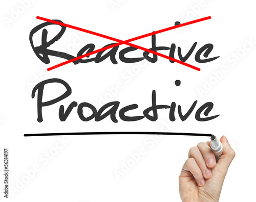 Photo: Proactive and Reactive handwritten Proactive and Reactive handwritten