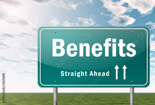Illustration: Highway Signpost "Benefits" Highway Signpost "Benefits"