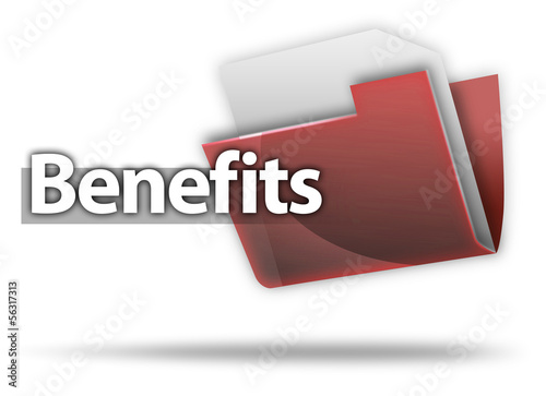 Illustration: 3D Style Folder Icon "Benefits" 3D Style Folder Icon "Benefits"