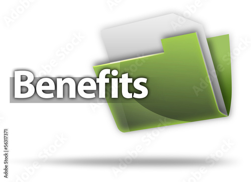 Illustration: 3D Style Folder Icon "Benefits" 3D Style Folder Icon "Benefits"