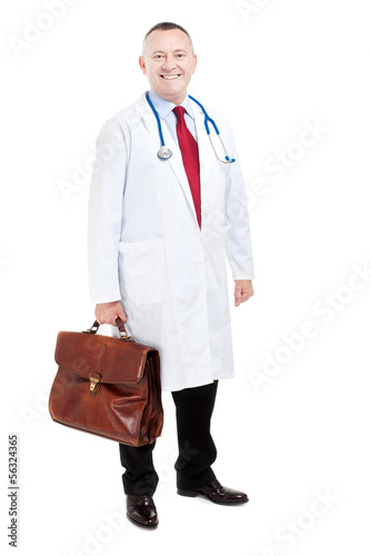 Photo: Full length doctor isolated on white Full length doctor isolated on white