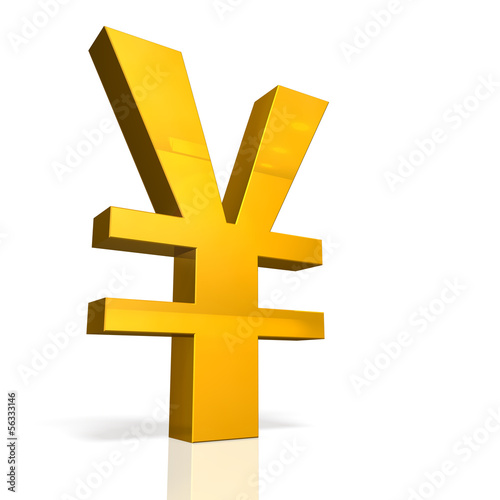 Illustration: Icon of currency symbol of the Yen. Icon of currency symbol of the Yen.