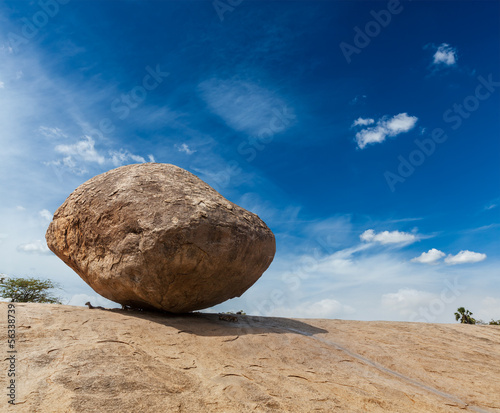 Photo: Krishna's butterball - balancing giant natural rock stone, Maha Krishna's butterball - balancing giant natural rock stone, Maha