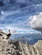 Man on edge of a mountain Man on edge of a mountain