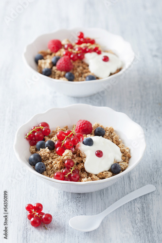 Photo: healthy breakfast with yogurt and granola healthy breakfast with yogurt and granola