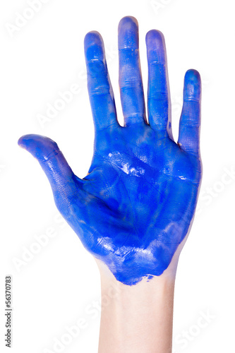 Photo: hand in paint hand in paint