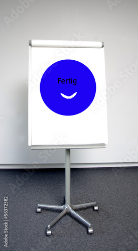 Photo: Stilisierter blauer smiley als "Ende"-Signal Stilisierter blauer smiley als "Ende"-Signal