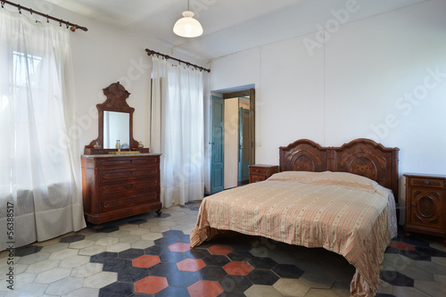Photo: Old bedroom in country house in Italy Old bedroom in country house in Italy