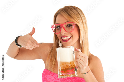 Photo: ragazza con birra ragazza con birra