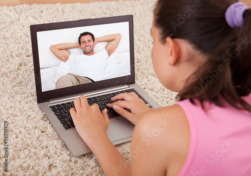 Photo: Woman Having A Video Chat Woman Having A Video Chat