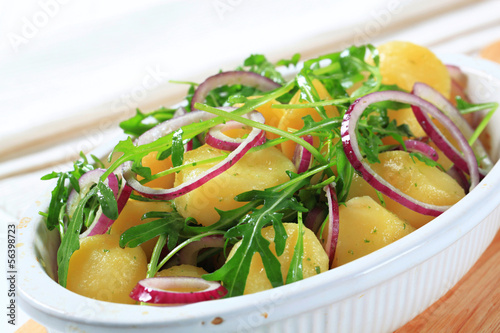 Photo: Potatoes with arugula and onion Potatoes with arugula and onion