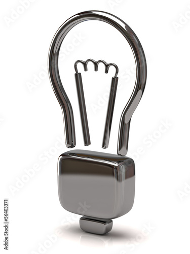 Illustration: Illustration of silver light bulb Illustration of silver light bulb