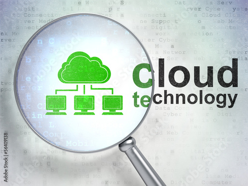 Illustration: Cloud technology concept: Cloud Network and Cloud Technology wit Cloud technology concept: Cloud Network and Cloud Technology wit