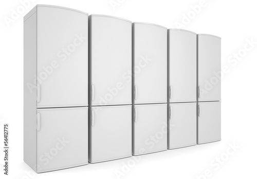 Illustration: White refrigerators White refrigerators