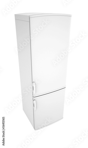 Illustration: White refrigerator White refrigerator