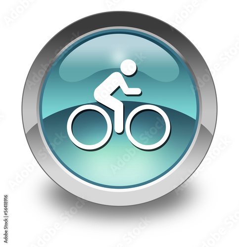 Illustration: Light Blue Glossy Pictogram "Bicycle Trail" Light Blue Glossy Pictogram "Bicycle Trail"