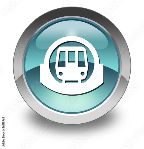 Illustration: Light Blue Glossy Pictogram "Subway / Mass Transit" Light Blue Glossy Pictogram "Subway / Mass Transit"