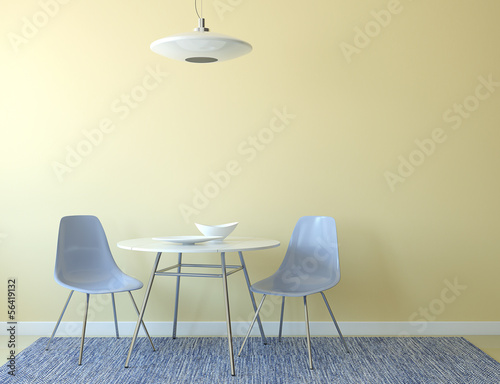 Illustration: Kitchen interior. Kitchen interior.