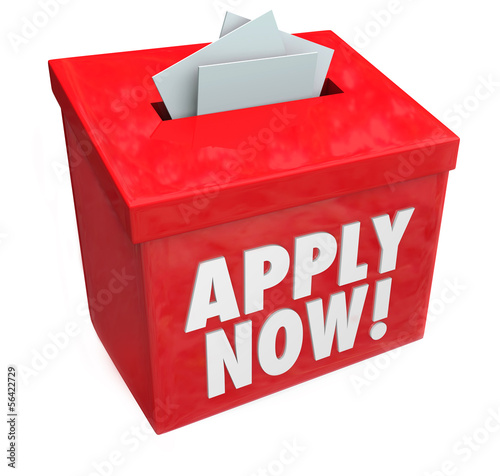 Illustration: Apply Now Words Submission Box Application Job Loan Apply Now Words Submission Box Application Job Loan