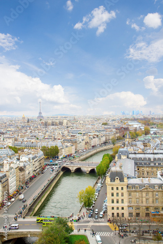 Photo: skyline of Paris at sunny day skyline of Paris at sunny day
