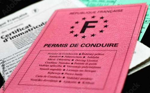 Photo: permis de conduire,papier rose,identité permis de conduire,papier rose,identité
