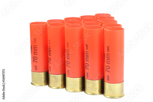 Photo: red casings from a shotgun red casings from a shotgun