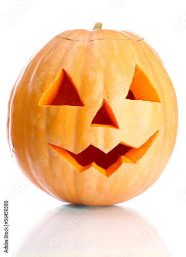 Photo: halloween pumpkin, isolated on white halloween pumpkin, isolated on white