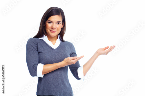 Photo: Inviting business woman. Inviting business woman.