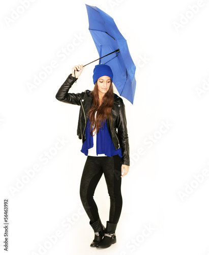 Photo: Hübsche Frau mit Regenschirm Hübsche Frau mit Regenschirm