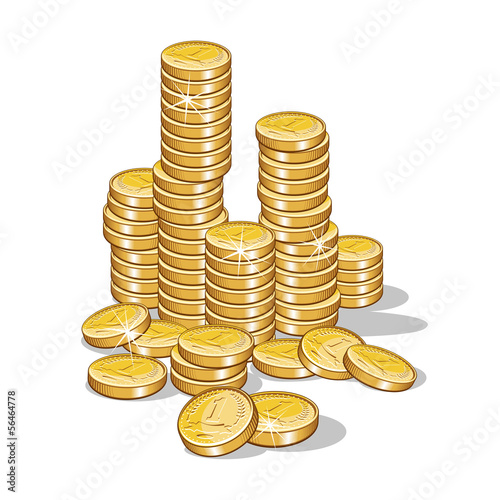 Vector: Gold Coins Gold Coins