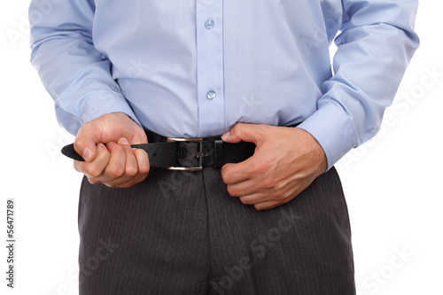 Photo: Tightening one's belt Tightening one's belt