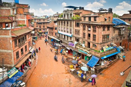 Photo: The present appearance of city street Bhaktapur, Nepal. The present appearance of city street Bhaktapur, Nepal.