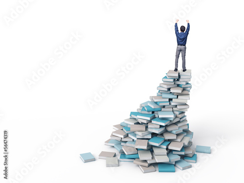 Illustration: books tower books tower