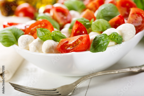 Photo: caprese salad with mozzarella caprese salad with mozzarella