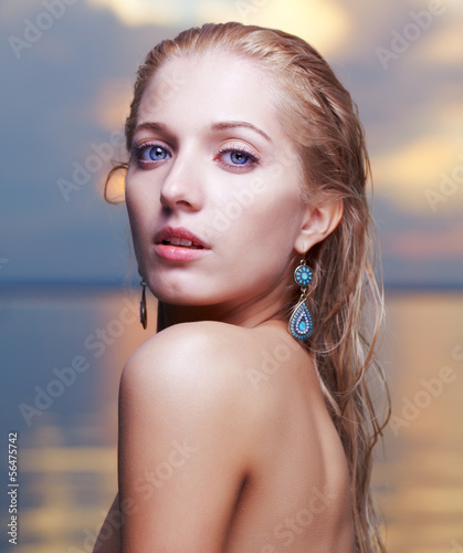 Photo: beautiful blonde in sea beautiful blonde in sea