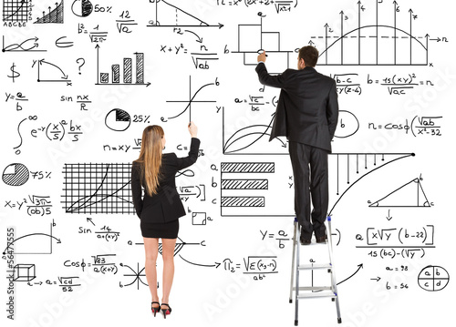 Photo: People writing formulas People writing formulas