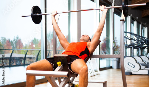 Photo: Man lifting a yoke Man lifting a yoke