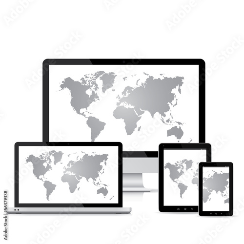 Vector: popular full responsive web design electronic devices vector popular full responsive web design electronic devices vector