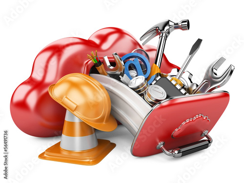 Illustration: Recovery concept with cloud computing Recovery concept with cloud computing