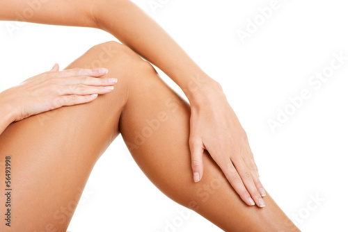 Photo: Beautiful fit long female legs. Beautiful fit long female legs.