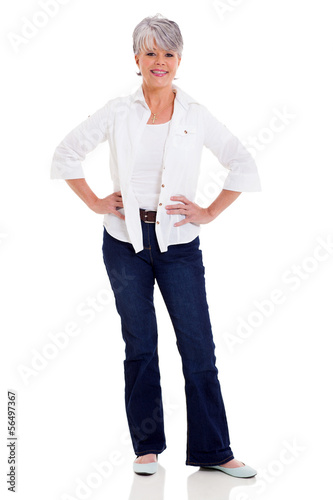 Photo: middle aged woman in casual clothes middle aged woman in casual clothes